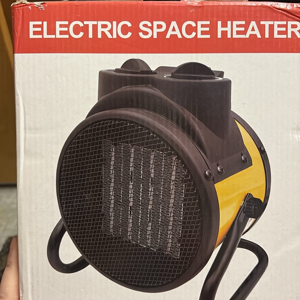 Portable Yellow Electric Space Heater
